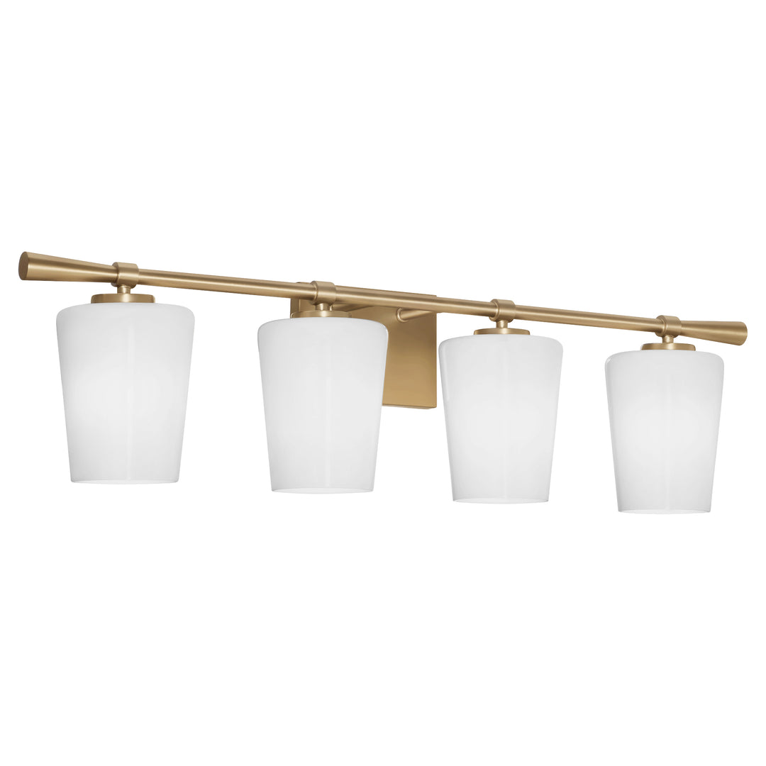 Goodwin 4 Light Vanity W/ Opal - Aged Brass
