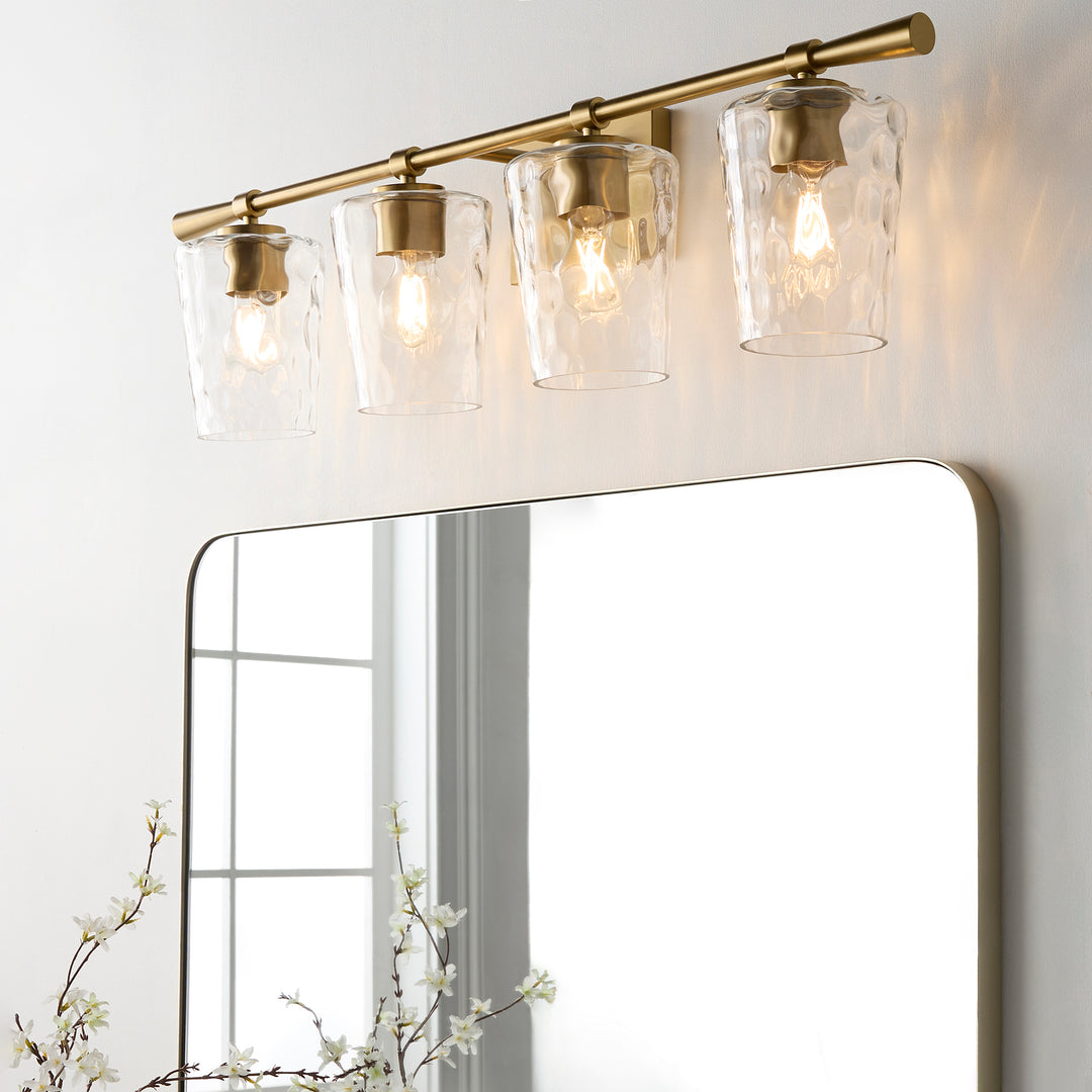 GOODWIN 4 Light Vanity - Aged Brass