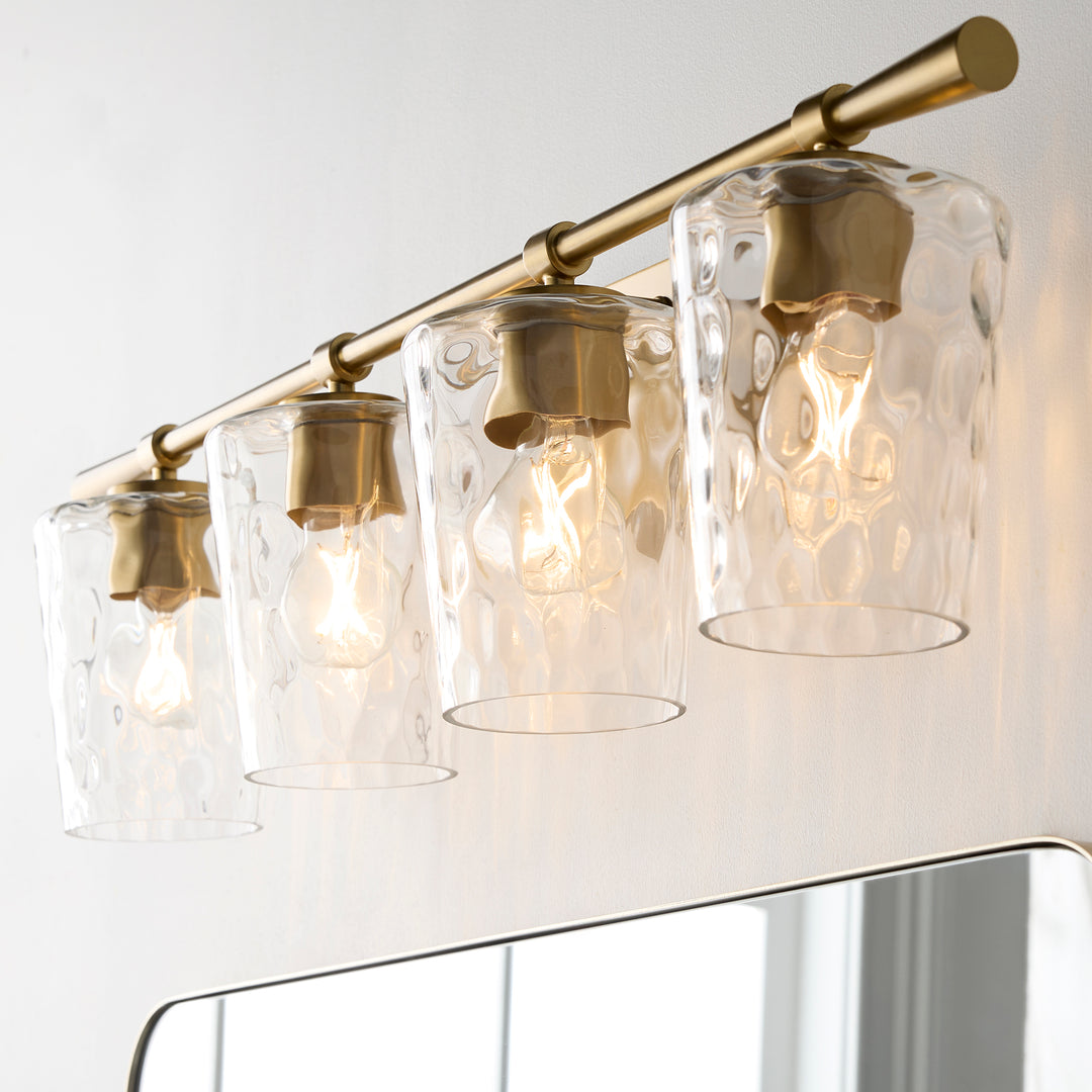 GOODWIN 4 Light Vanity - Aged Brass