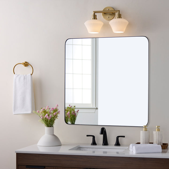 CASSINI 2 Light Vanity - Aged Brass