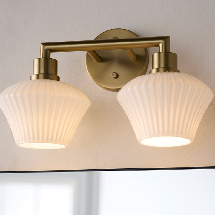 CASSINI 2 Light Vanity - Aged Brass