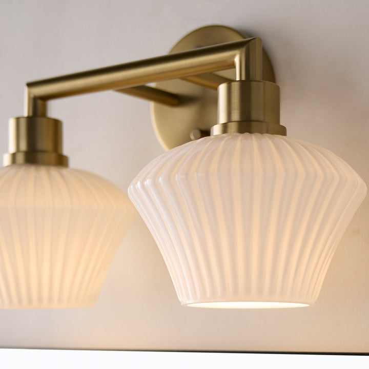 CASSINI 2 Light Vanity - Aged Brass