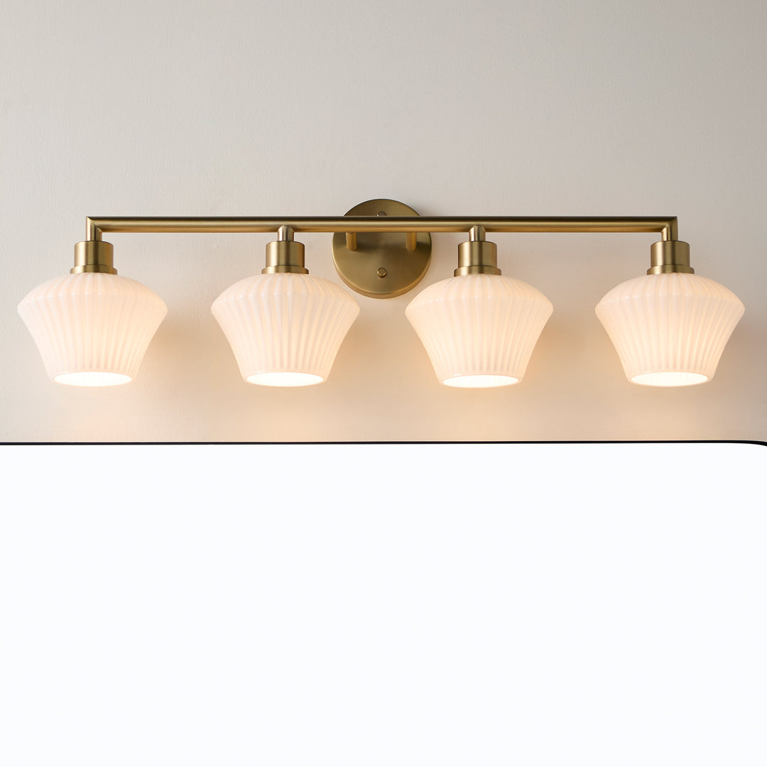 CASSINI 4 Light Vanity - Aged Brass