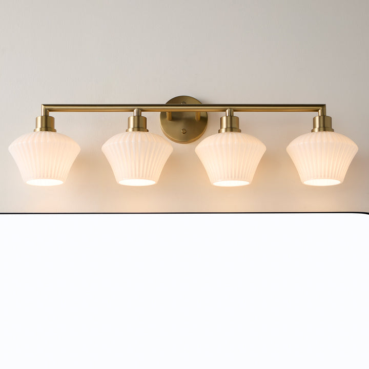 CASSINI 4 Light Vanity - Aged Brass