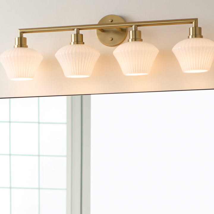 CASSINI 4 Light Vanity - Aged Brass