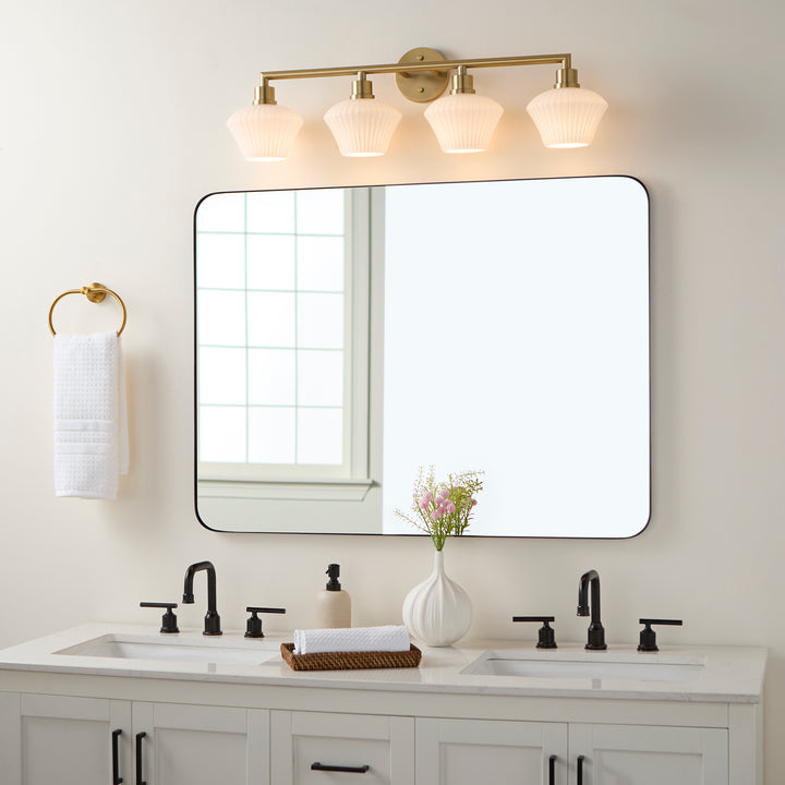 CASSINI 4 Light Vanity - Aged Brass
