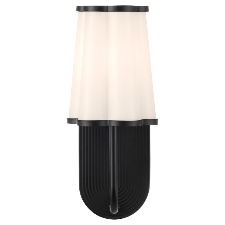 Belinder 1 Light Scalloped Wall Mount  - Matte Black