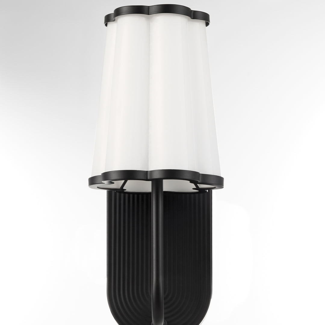 Belinder 1 Light Scalloped Wall Mount  - Matte Black