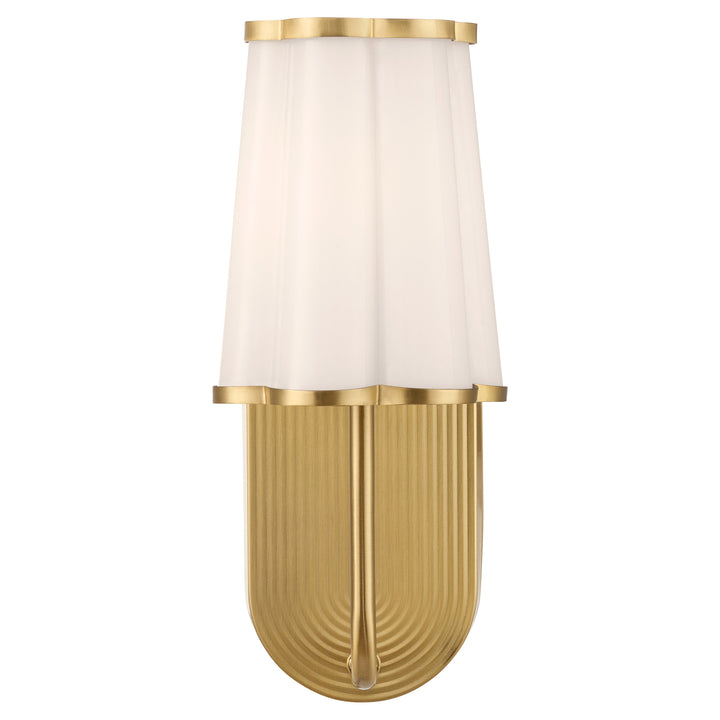 Belinder 1 Light Scalloped Wall Mount  - Aged Bras
