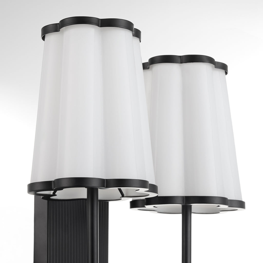 Belinder 2 Light Scalloped Wall Mount  - Matte Black