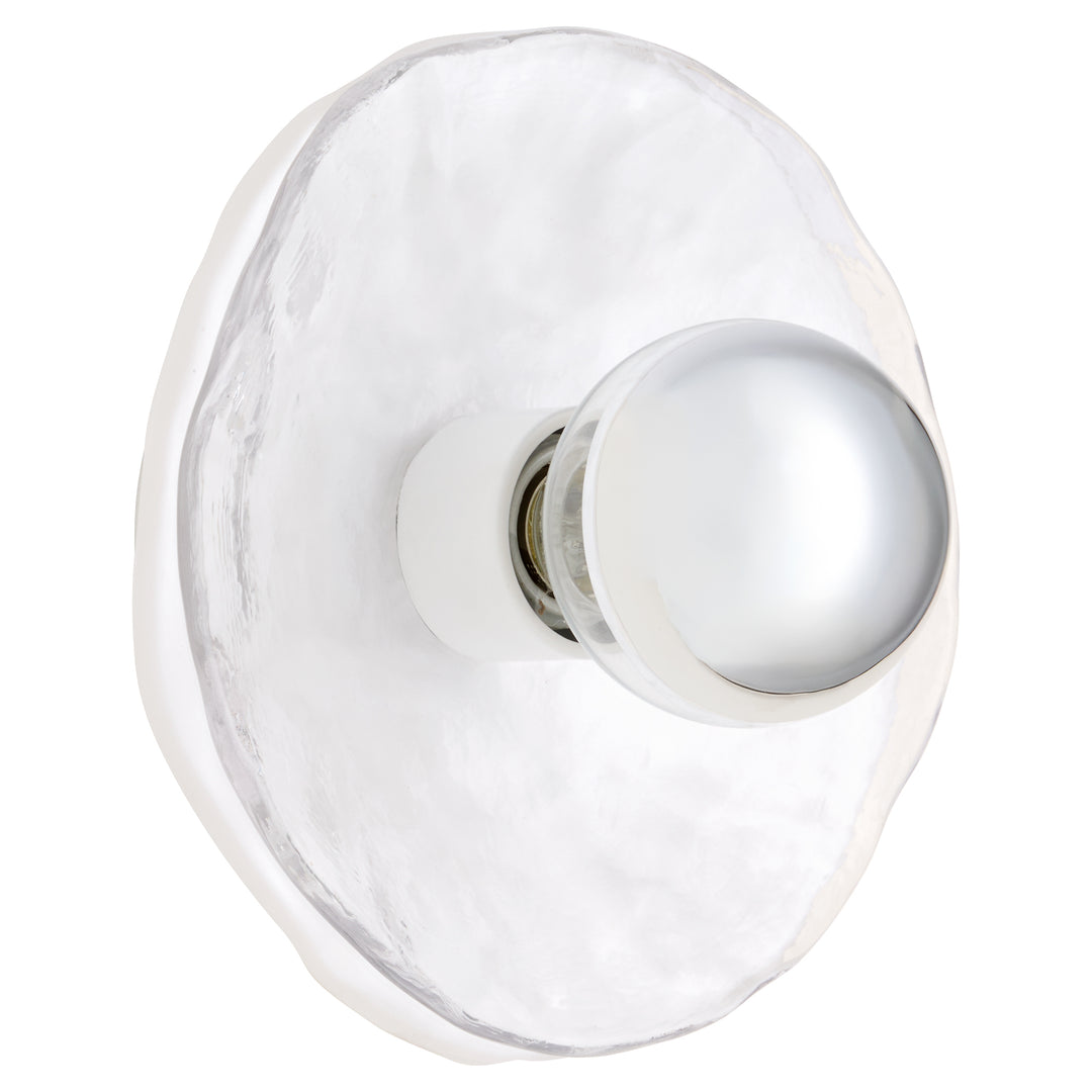 DEL REY 1 Light Sconce - Studio White/Brushed Brass