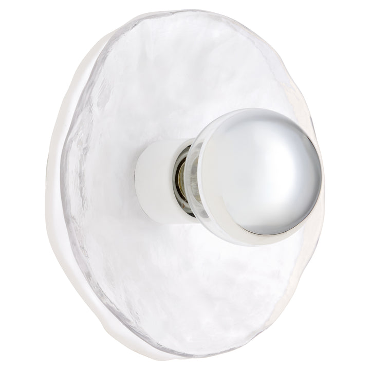 DEL REY 1 Light Sconce - Studio White/Brushed Brass