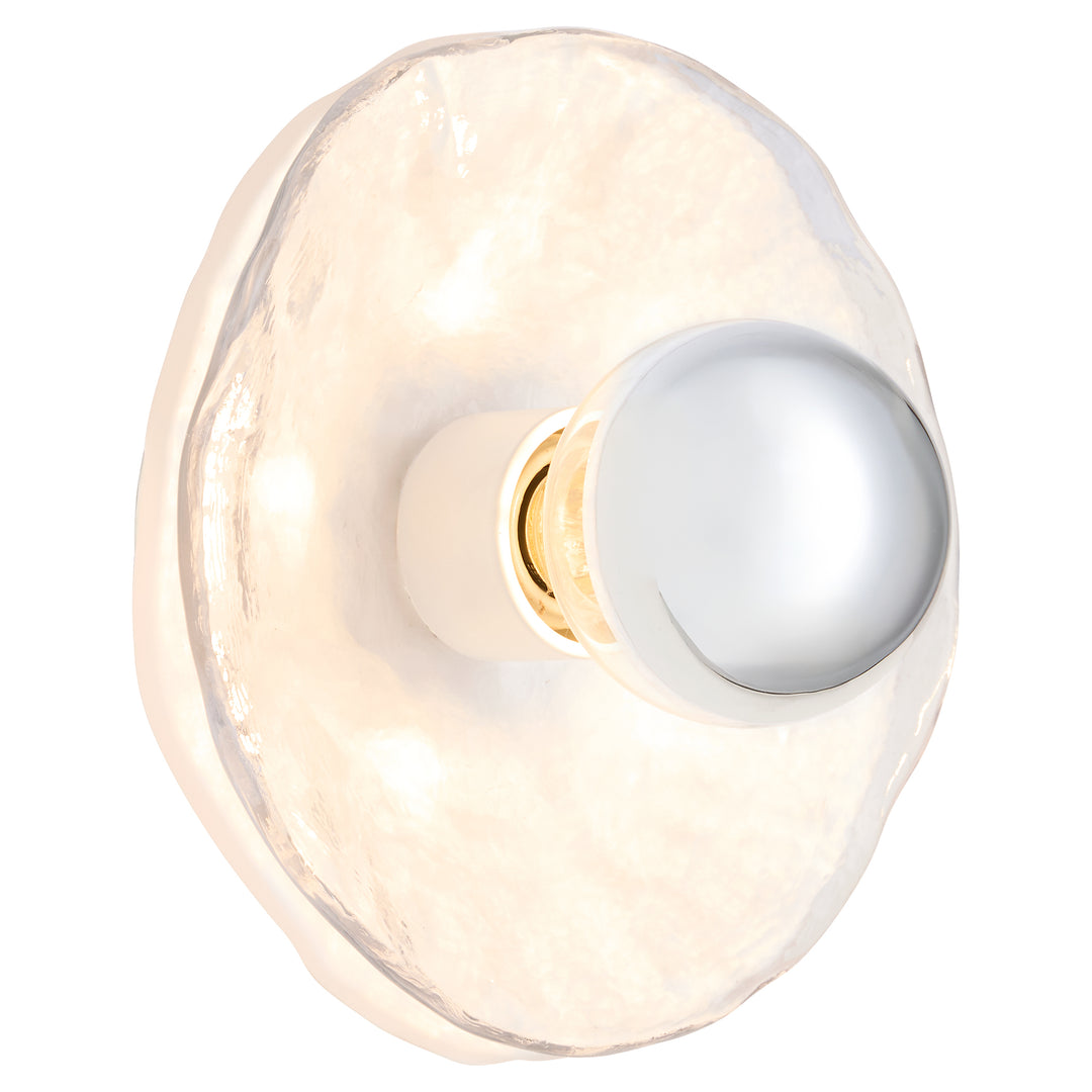 DEL REY 1 Light Sconce - Studio White/Brushed Brass