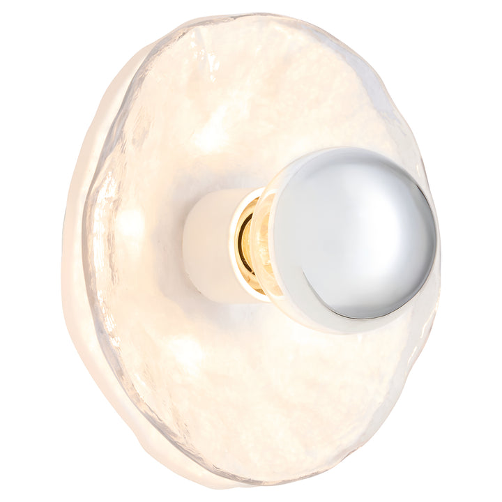 DEL REY 1 Light Sconce - Studio White/Brushed Brass