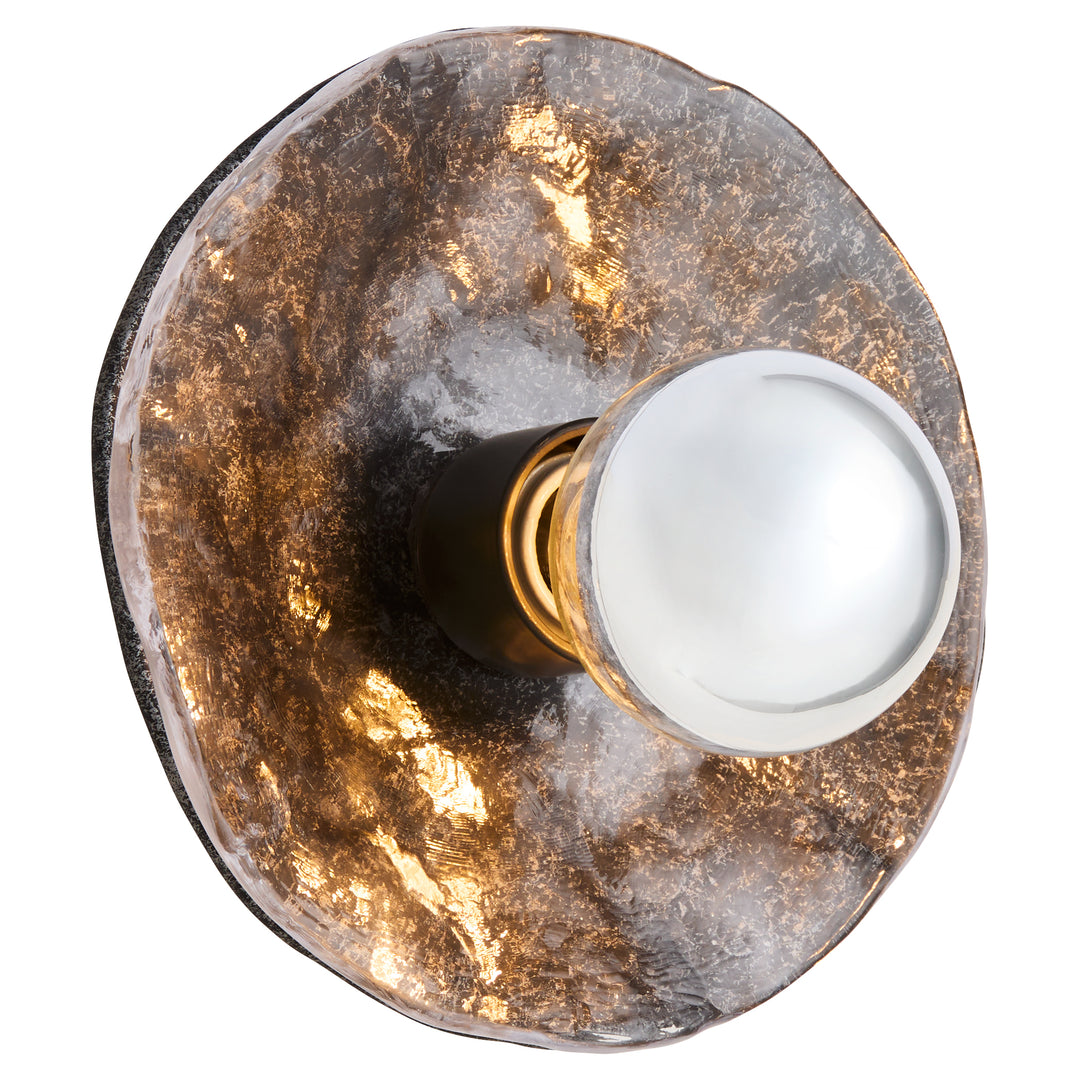 DEL REY 1 Light Sconce - Matte Black/Brushed Brass