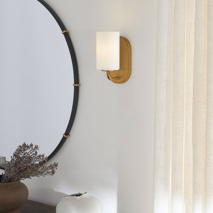 RUTHERFORD 1 Light Wall Mount - Brushed Brass