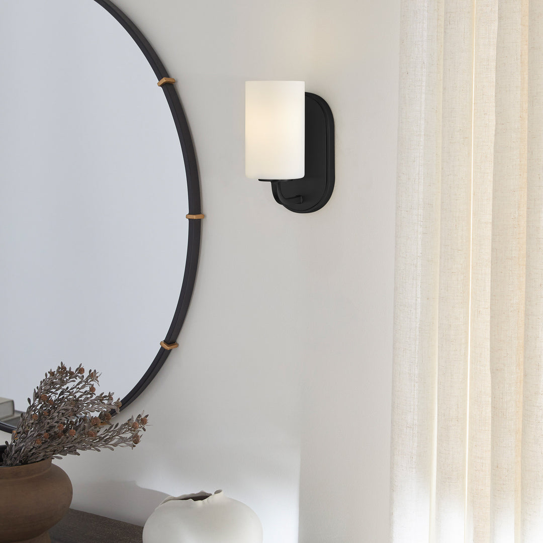 RUTHERFORD 1 Light Wall Mount - Matte Black
