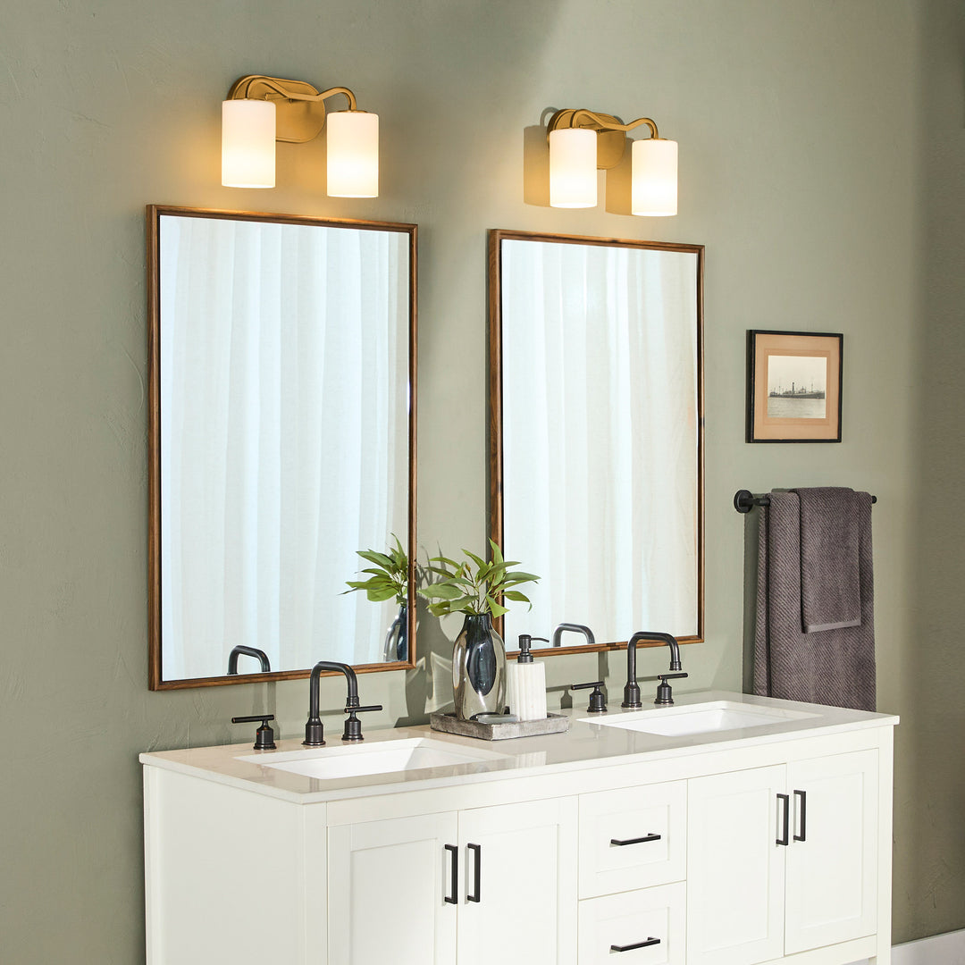 RUTHERFORD 2 Light Vanity - Brushed Brass