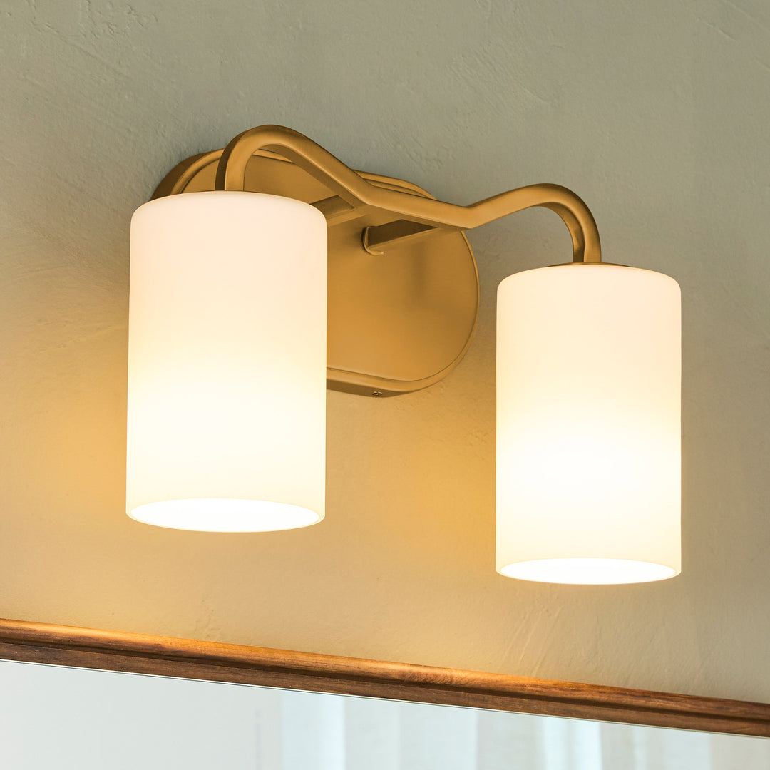 RUTHERFORD 2 Light Vanity - Brushed Brass