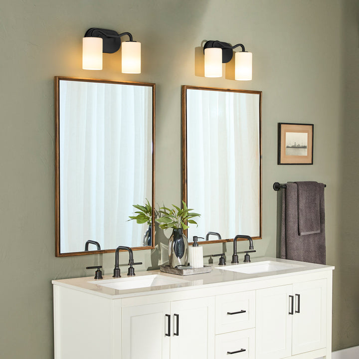 RUTHERFORD 2 Light Vanity - Matte Black