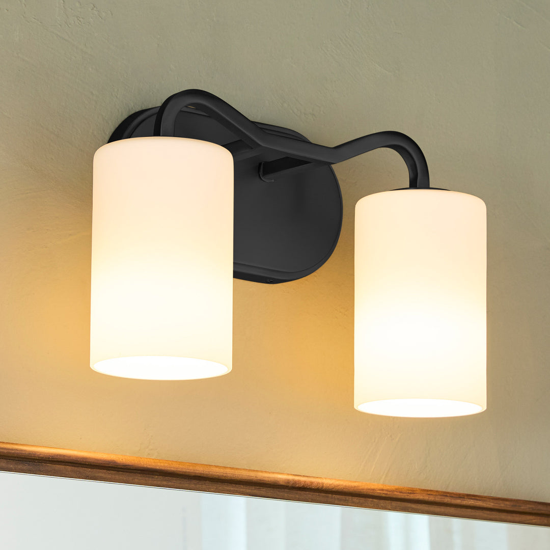 RUTHERFORD 2 Light Vanity - Matte Black