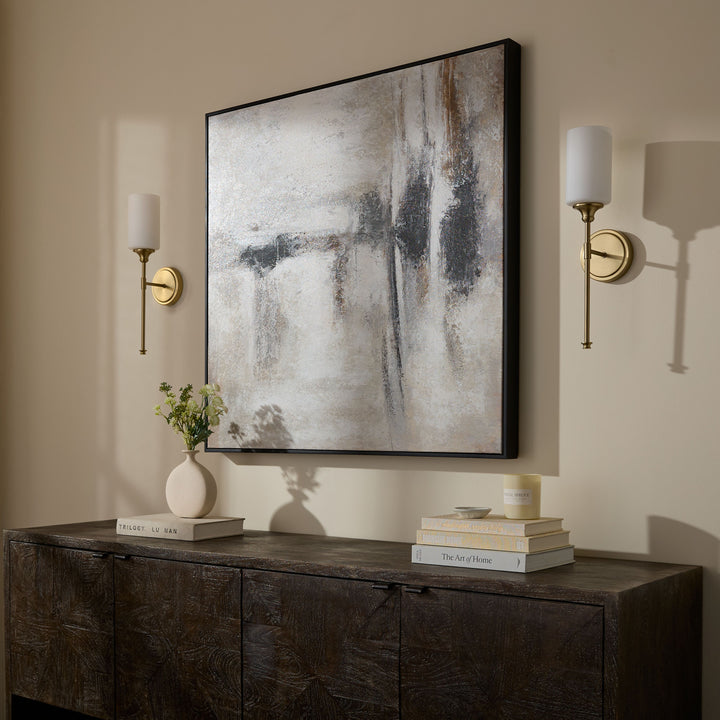 Celeste 1 Light Transitional Aged Brass Wall Sconce