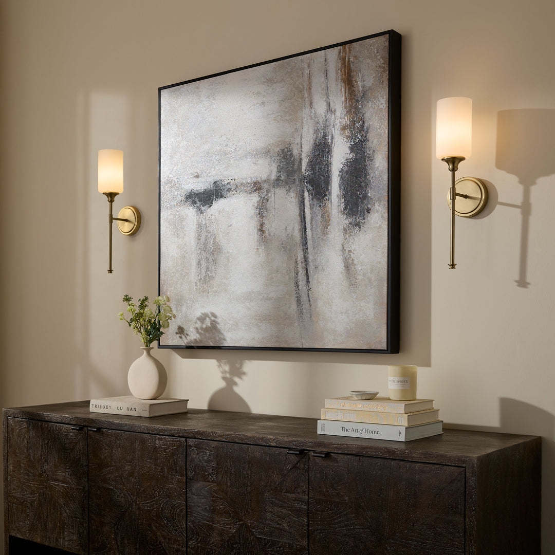 Celeste 1 Light Transitional Aged Brass Wall Sconce