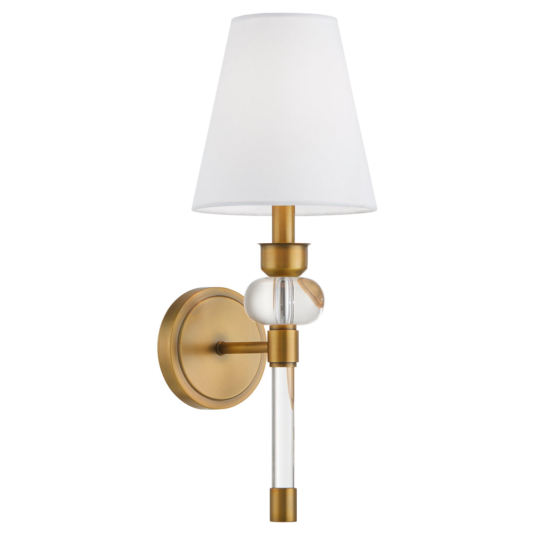 Cetro 1 Light Wall Mount - Brushed Brass
