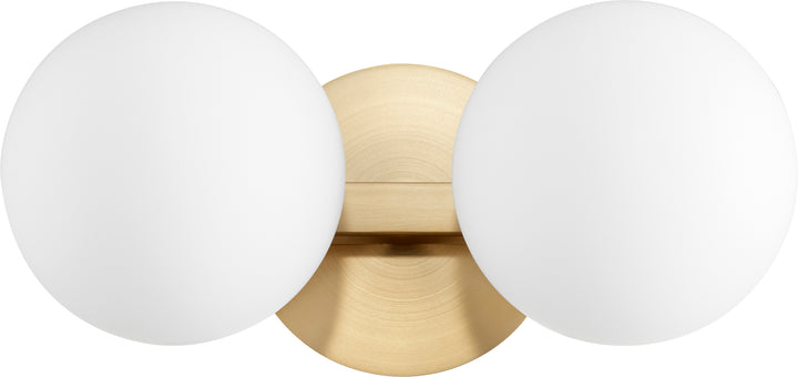 Jasper - 2 Light Modern and Contemporary Aged Brass Globe Vanity