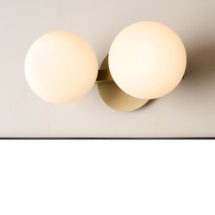 Jasper - 2 Light Modern and Contemporary Aged Brass Globe Vanity