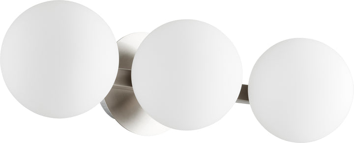 Jasper - 3 Light Modern and Contemporary Satin Nickel Globe Vanity