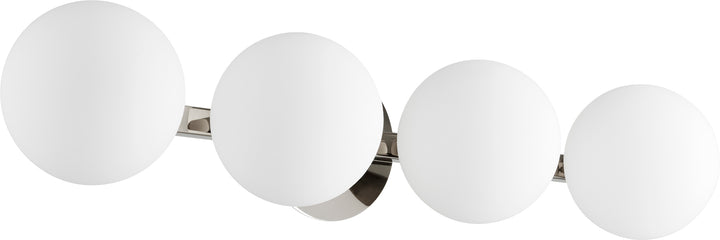 Jasper - 4 Light Modern and Contemporary Polished Nickel Globe Vanity
