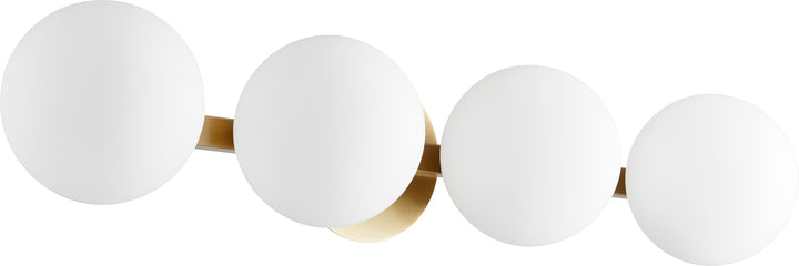 Jasper - 4 Light Modern and Contemporary Aged Brass Globe Vanity