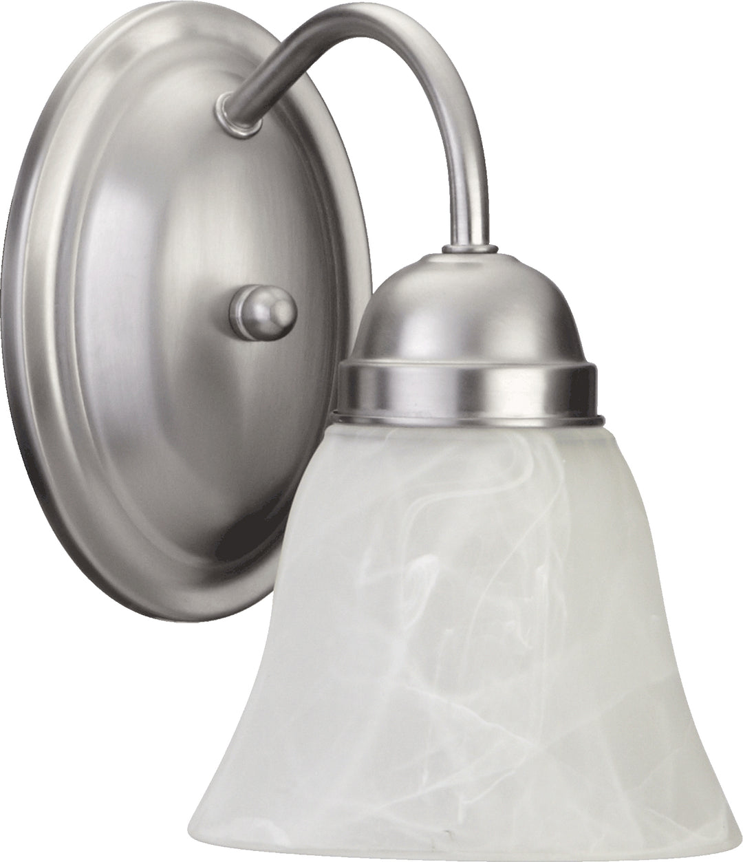 1 Light Traditional Satin Nickel Wall Sconce