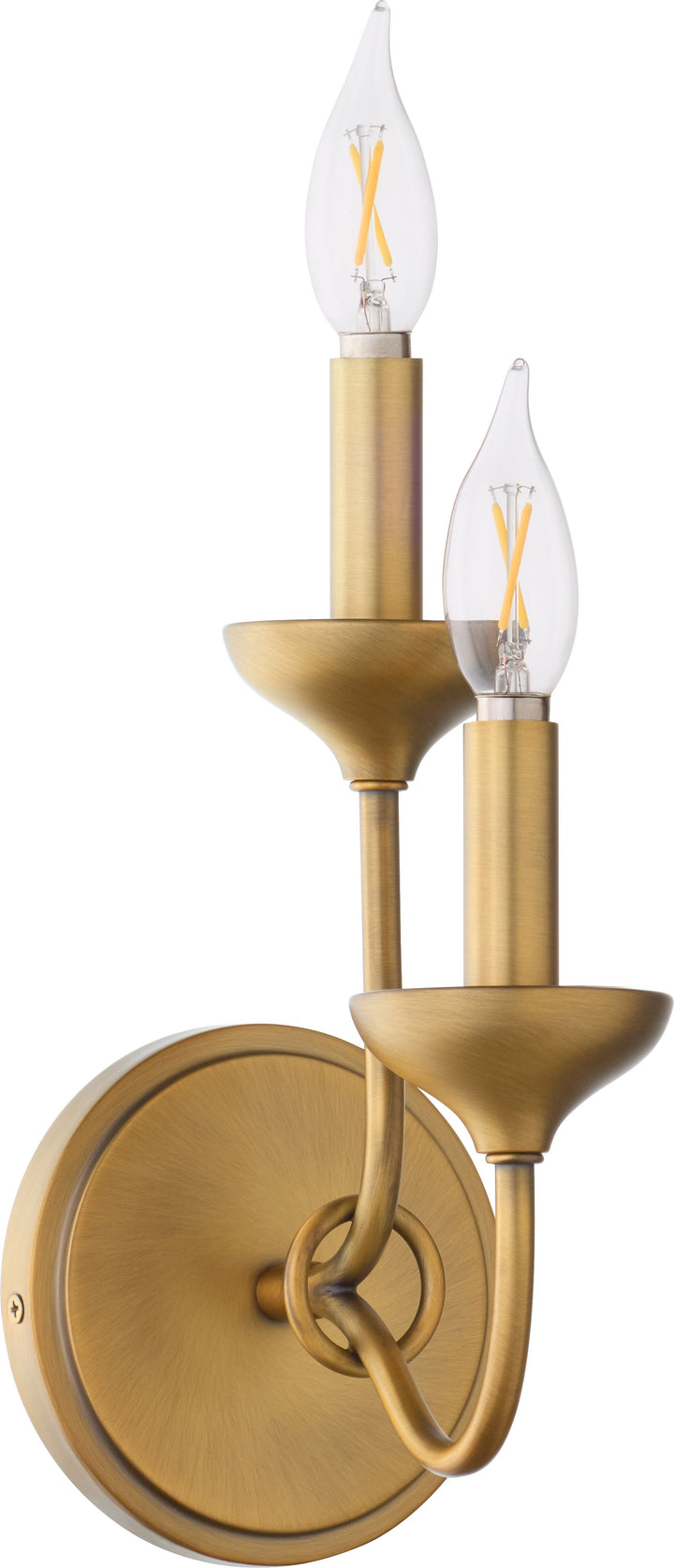 LIVINGSTON 2 Light  Wall Mount - Brushed Brass