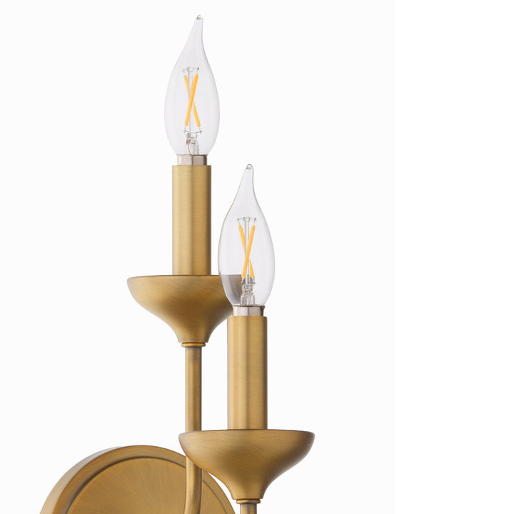 LIVINGSTON 2 Light  Wall Mount - Brushed Brass