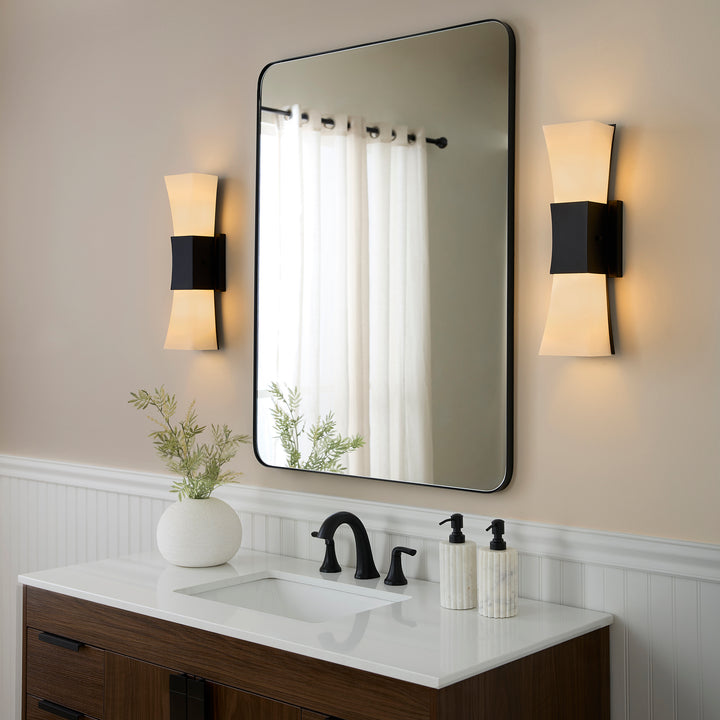 AYALA 2 Light Sconce - Matte Black