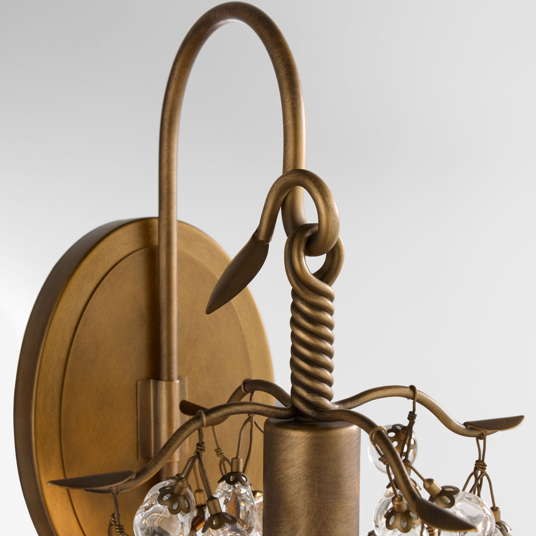 GLICINA 1 Light Wall Mount - Natural Brass