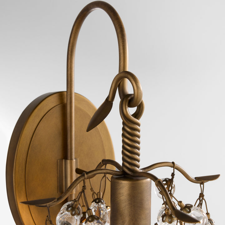 GLICINA 1 Light Wall Mount - Natural Brass