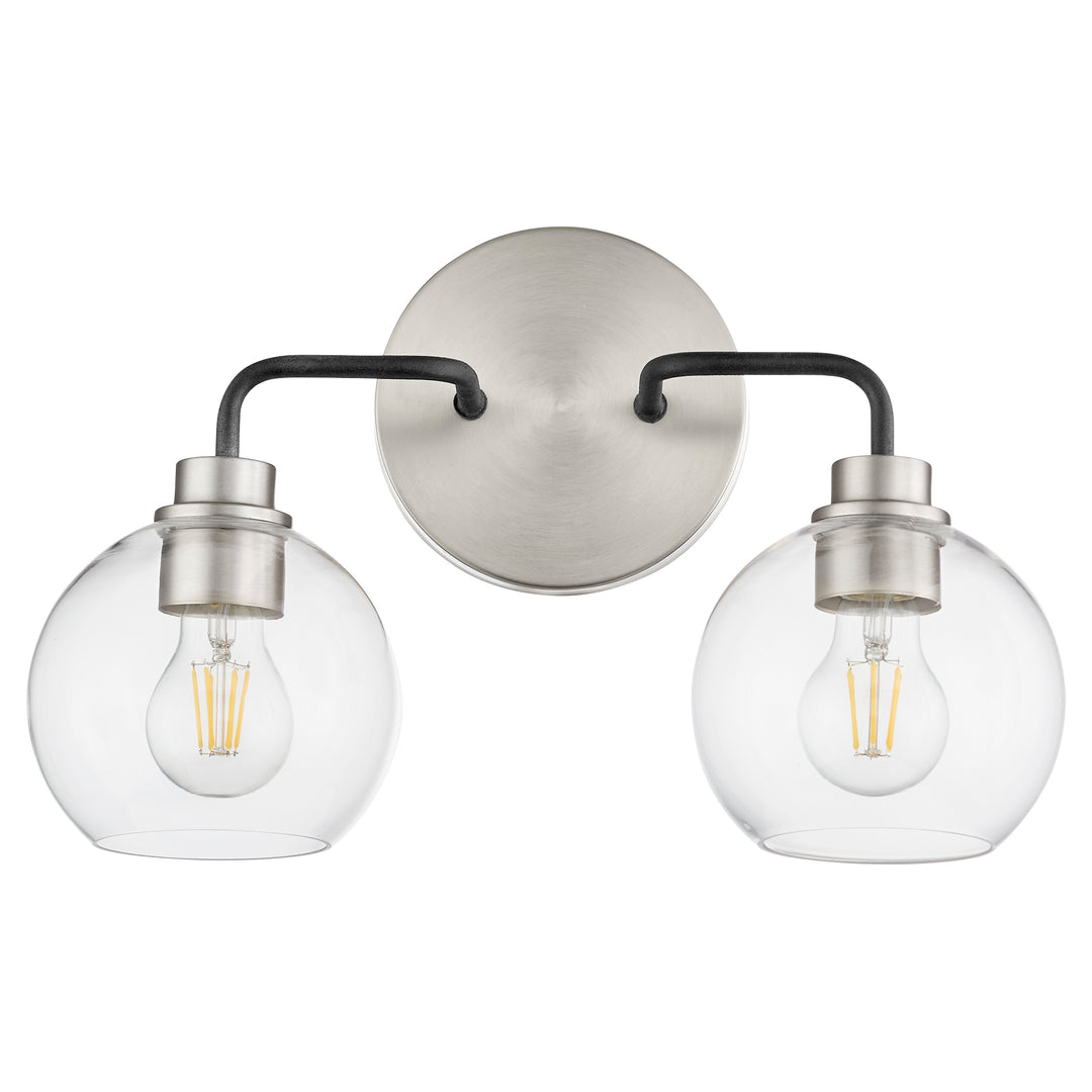 Clarion 2 Light Vanity - Textured Black | Satin Nickel