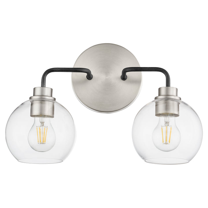 Clarion 2 Light Vanity - Textured Black | Satin Nickel