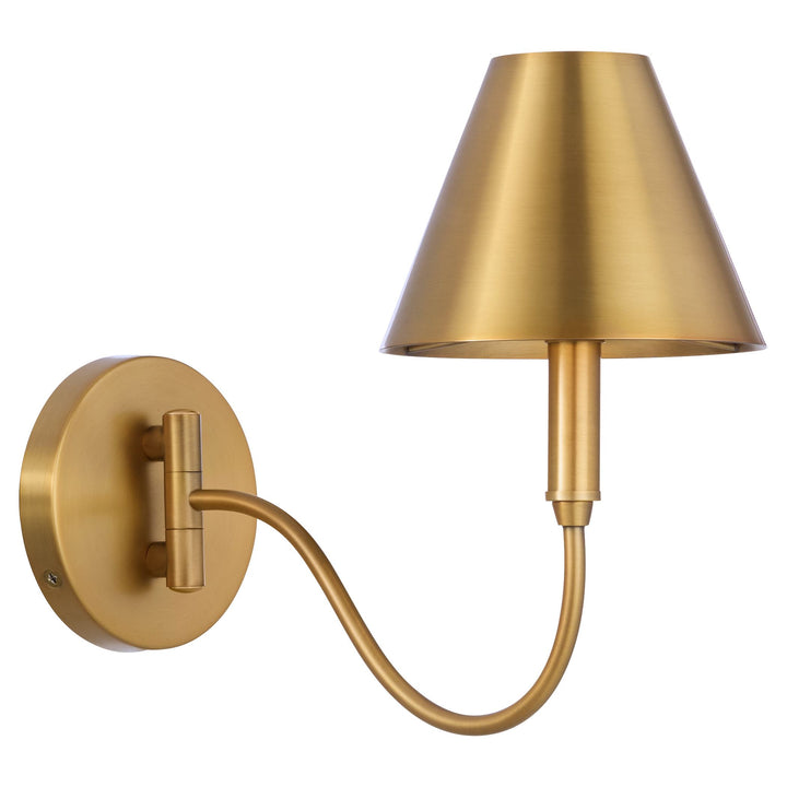 WALTZ 1-Light Swing-Arm Lamp - Brushed Brass