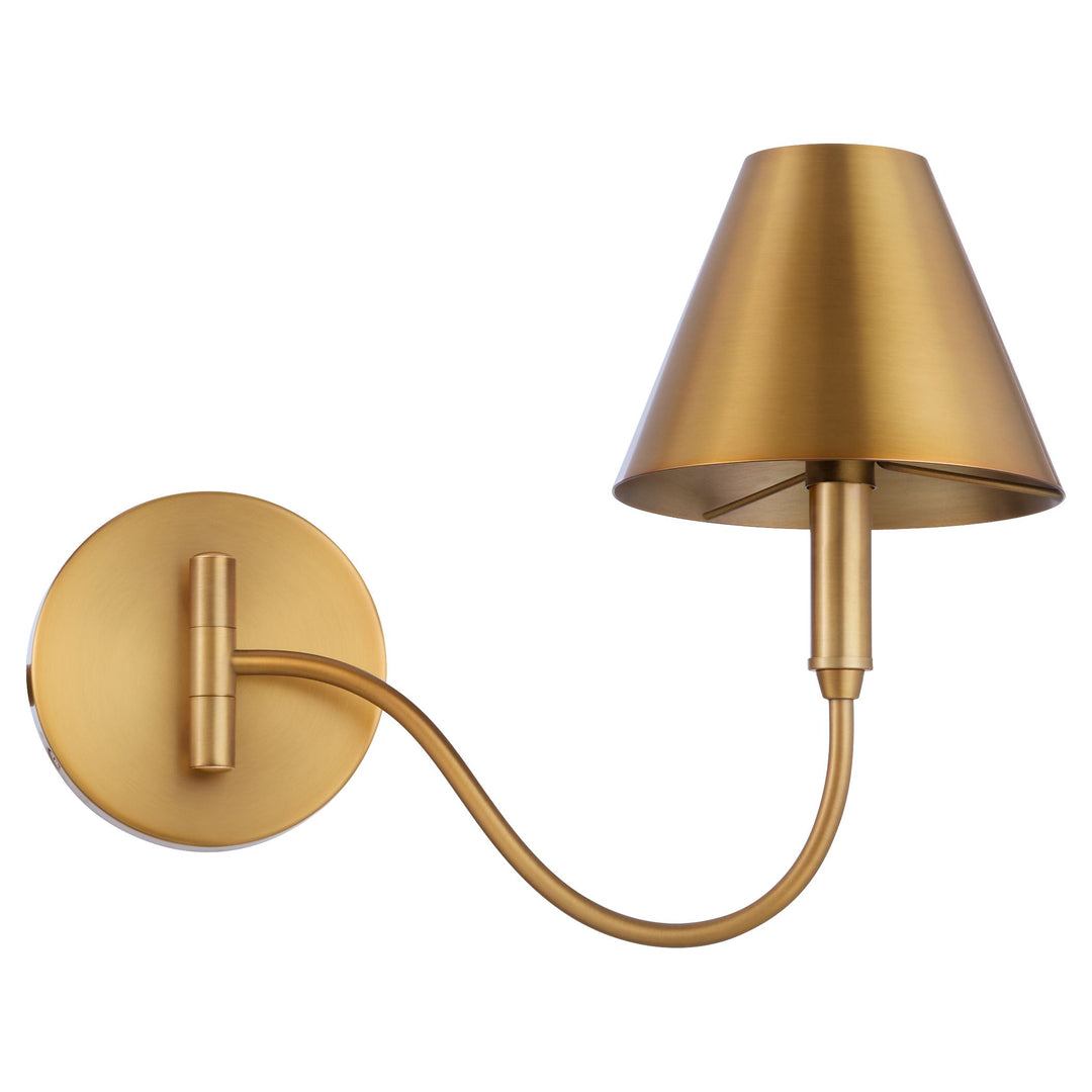 WALTZ 1-Light Swing-Arm Lamp - Brushed Brass