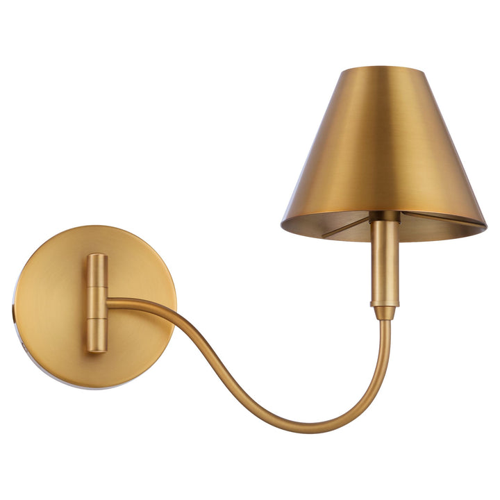 WALTZ 1-Light Swing-Arm Lamp - Brushed Brass