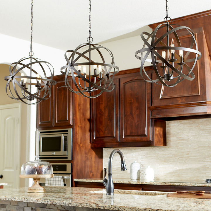 Celeste 4 Light Zinc Transitional Chandelier