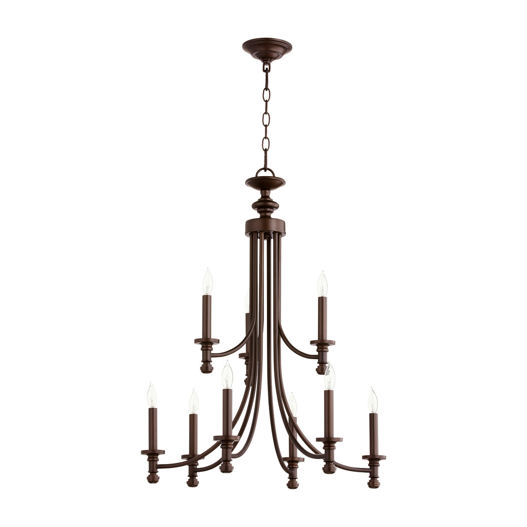 ROSSINGTON 6+3 Chandelier - Oiled Bronze