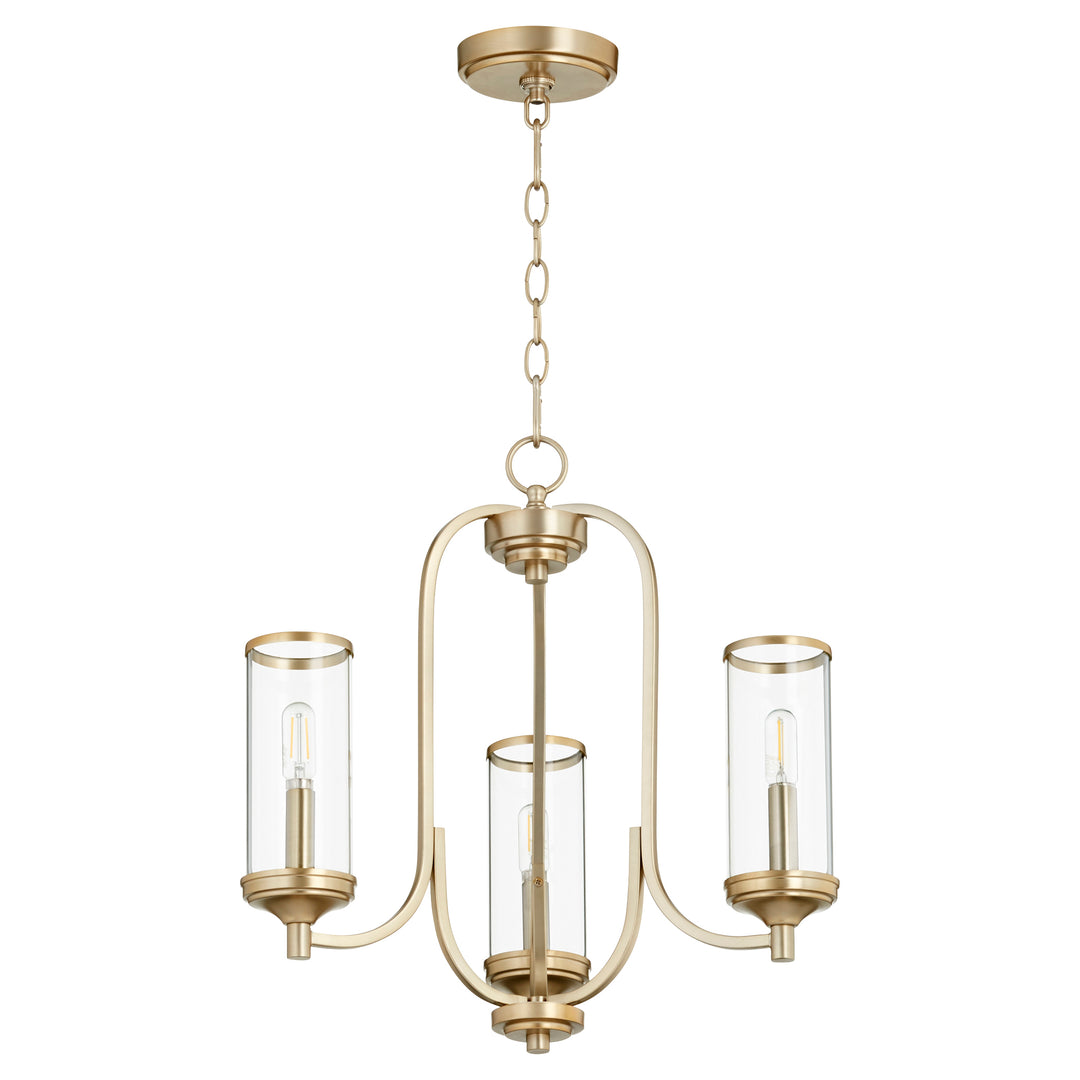 Collins 3 Light Chandelier - Aged Brass