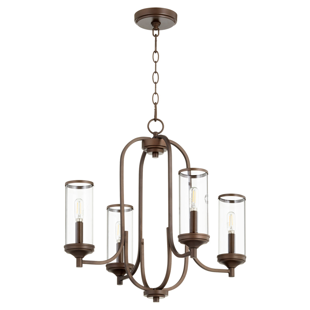 COLLINS 4 Light Chandelier - Oiled Bronze