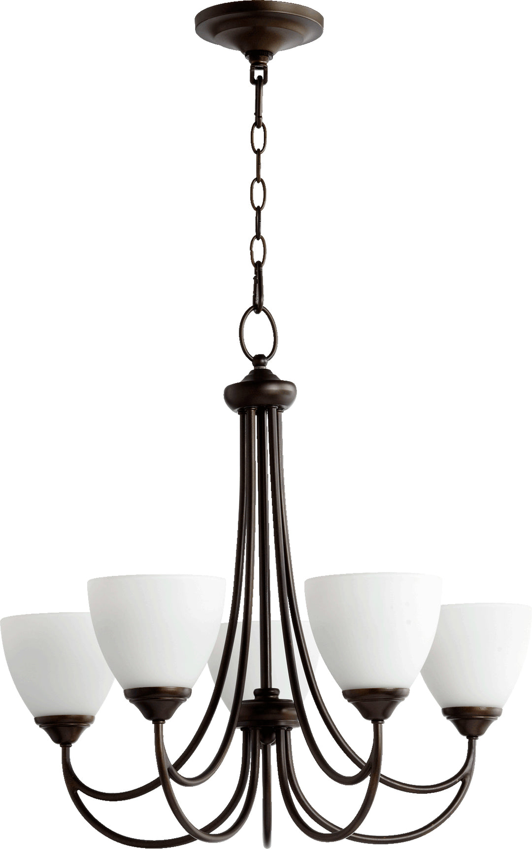 Brooks 5 Light Chandelier - Oiled Bronze