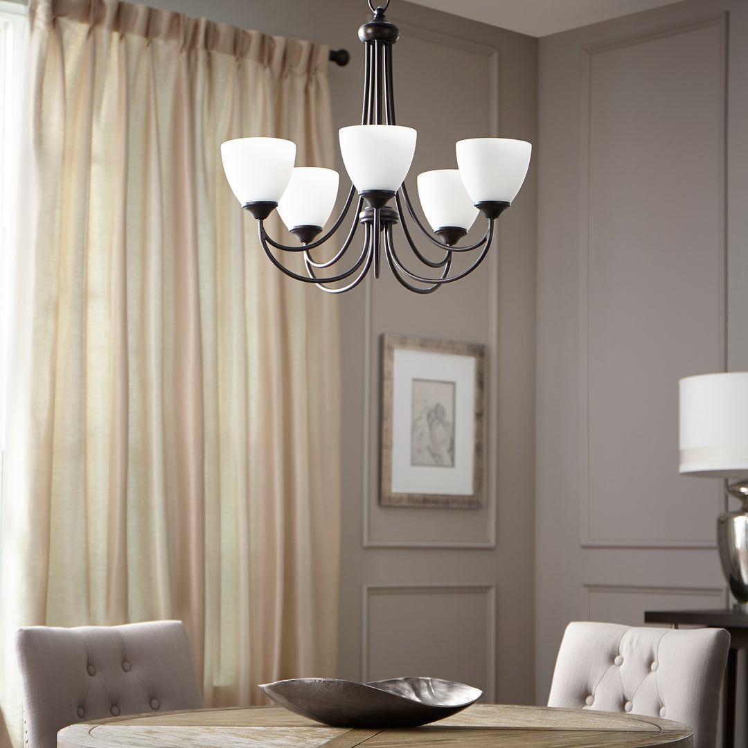 Brooks 5 Light Chandelier - Oiled Bronze
